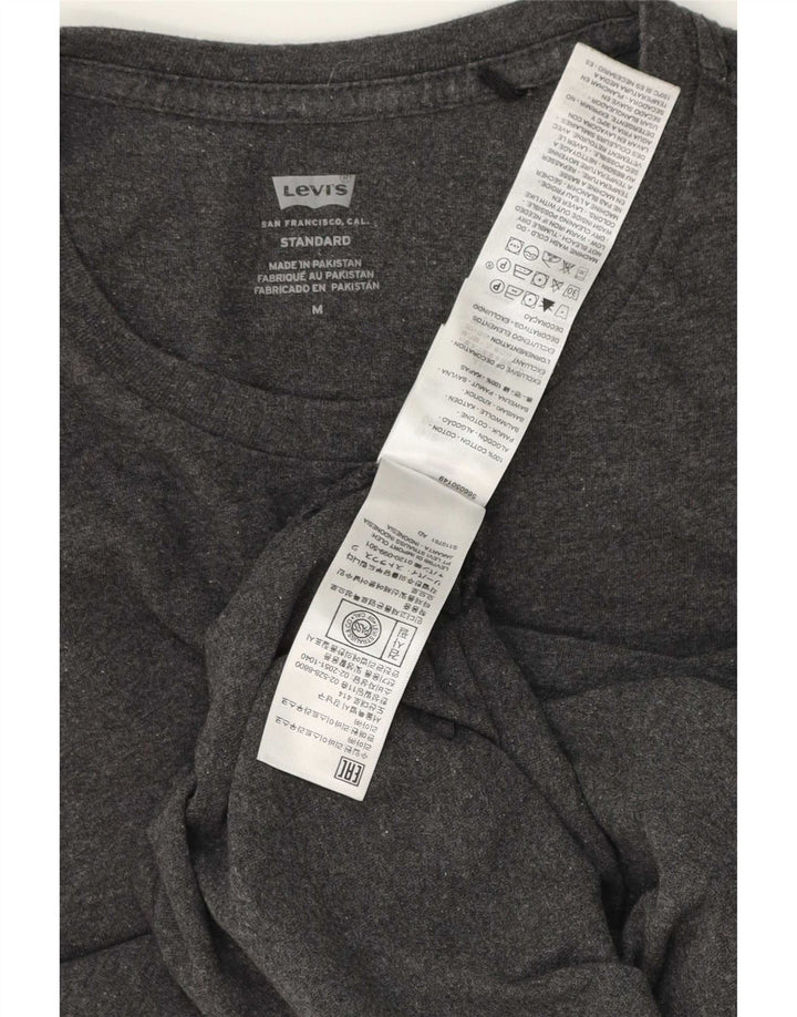 Camiseta masculina padrão Levi's Top cinza médio algodão