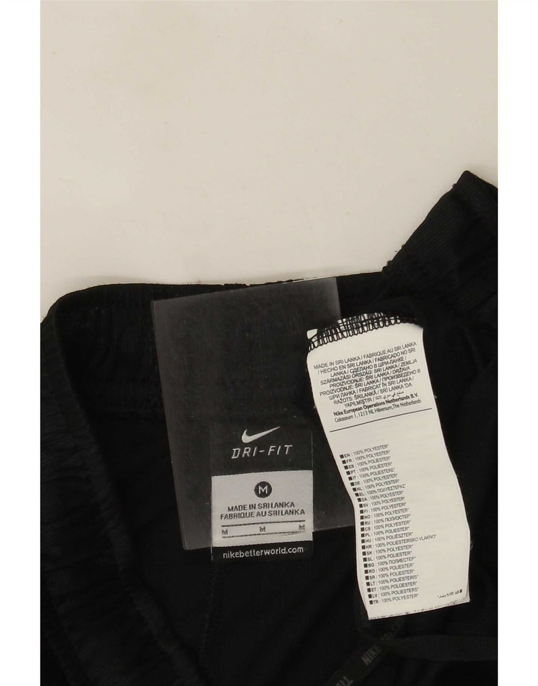Nike Mens Dri Fit Sport Shorts Médio Preto Listrado Poliéster