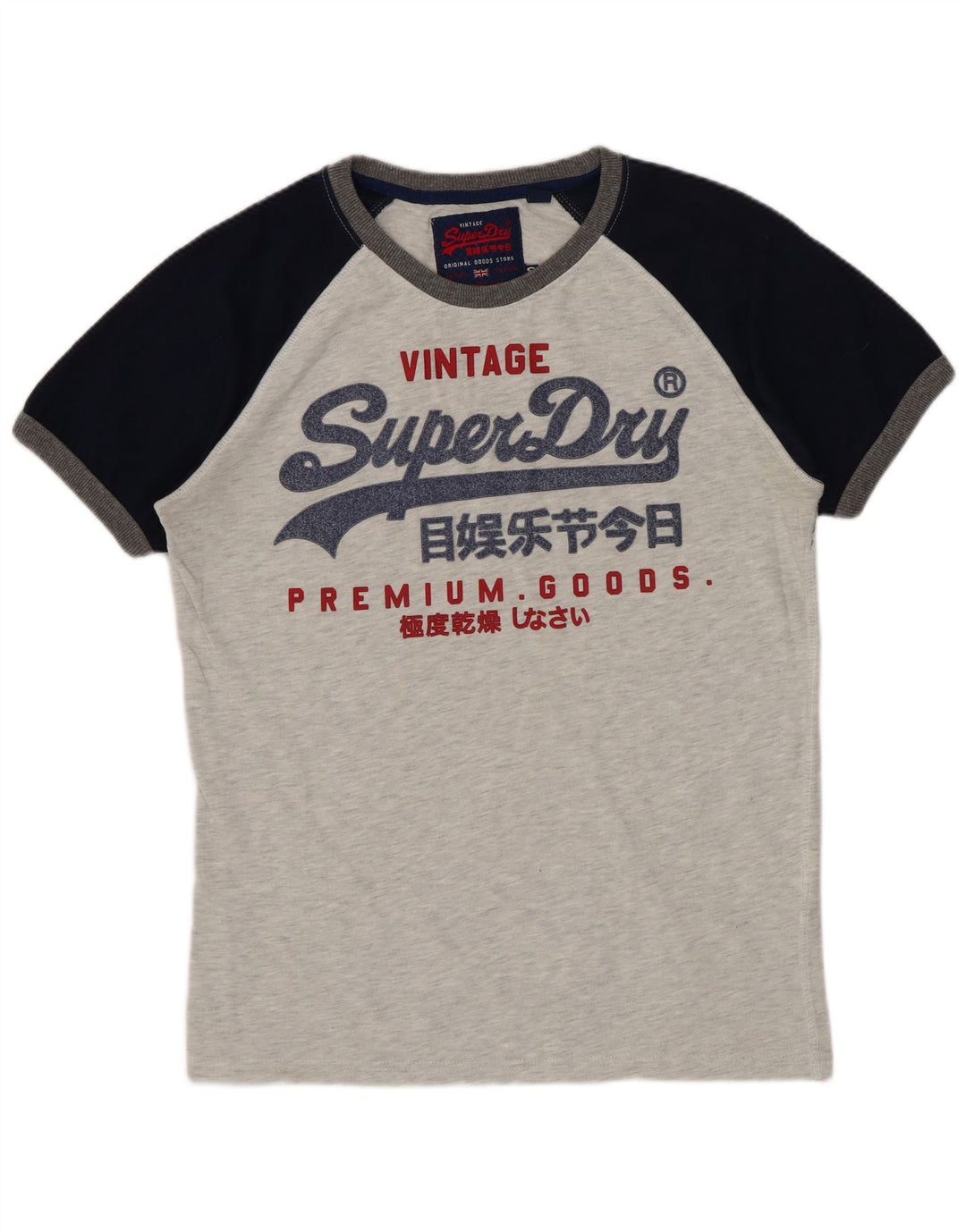 Superdry camiseta masculina gráfica top pequeno cinza colorblock algodão