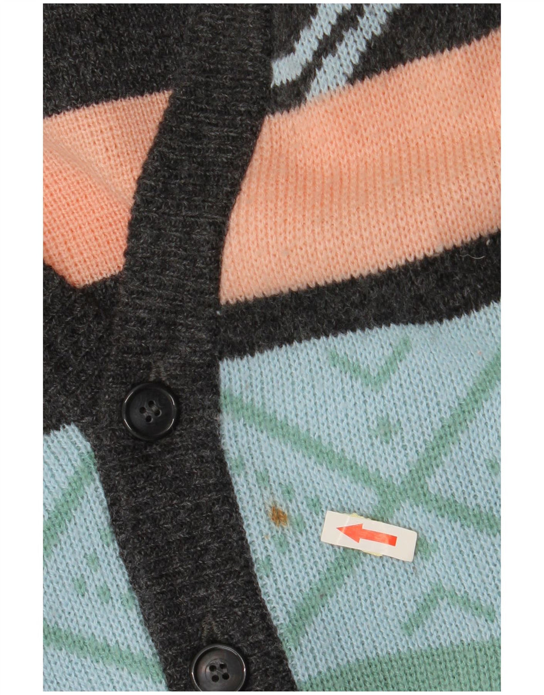 Suéter cardigã masculino VINTAGE IT 52/54 grande multicolorido Fair Isle