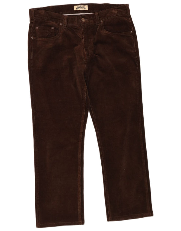 Calça masculina de veludo cotelê Rifle W36 L28 algodão marrom