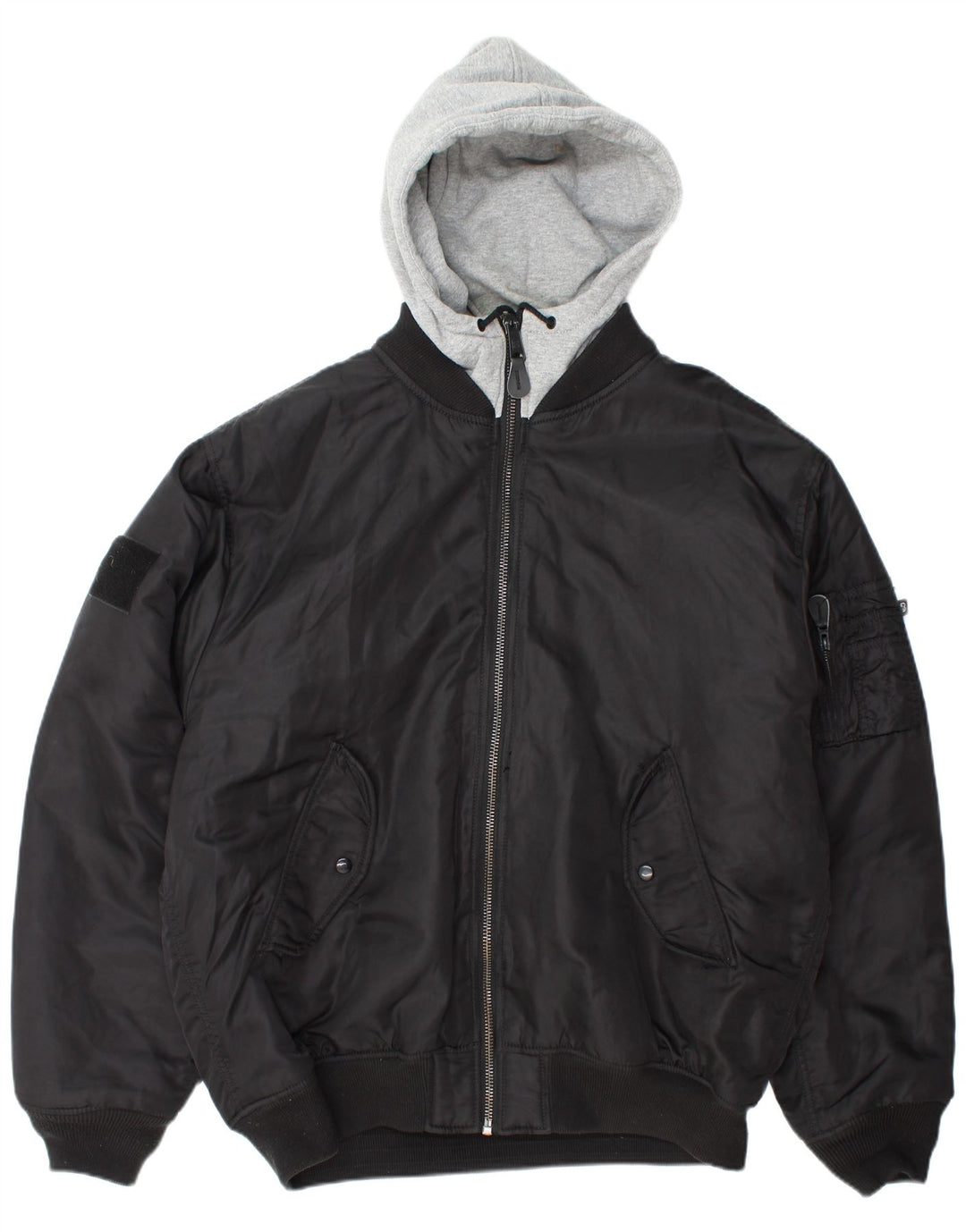 Jaqueta bomber masculina com capuz BRANDIT UK 46 3XL nylon preto