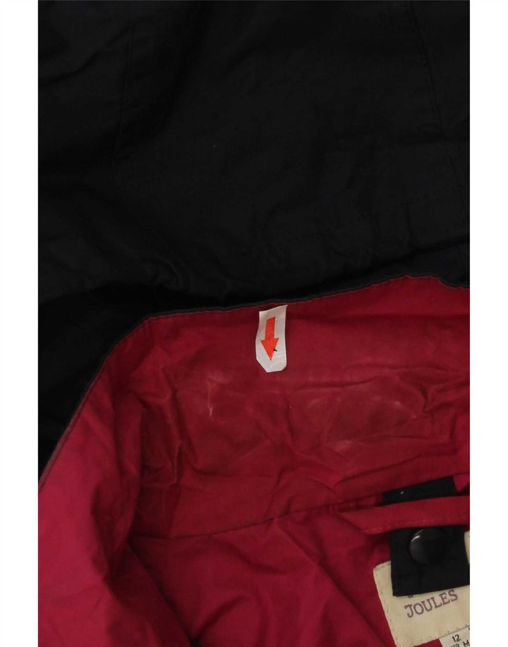 Jaqueta de chuva feminina com capuz Joules UK 12 poliéster azul marinho médio