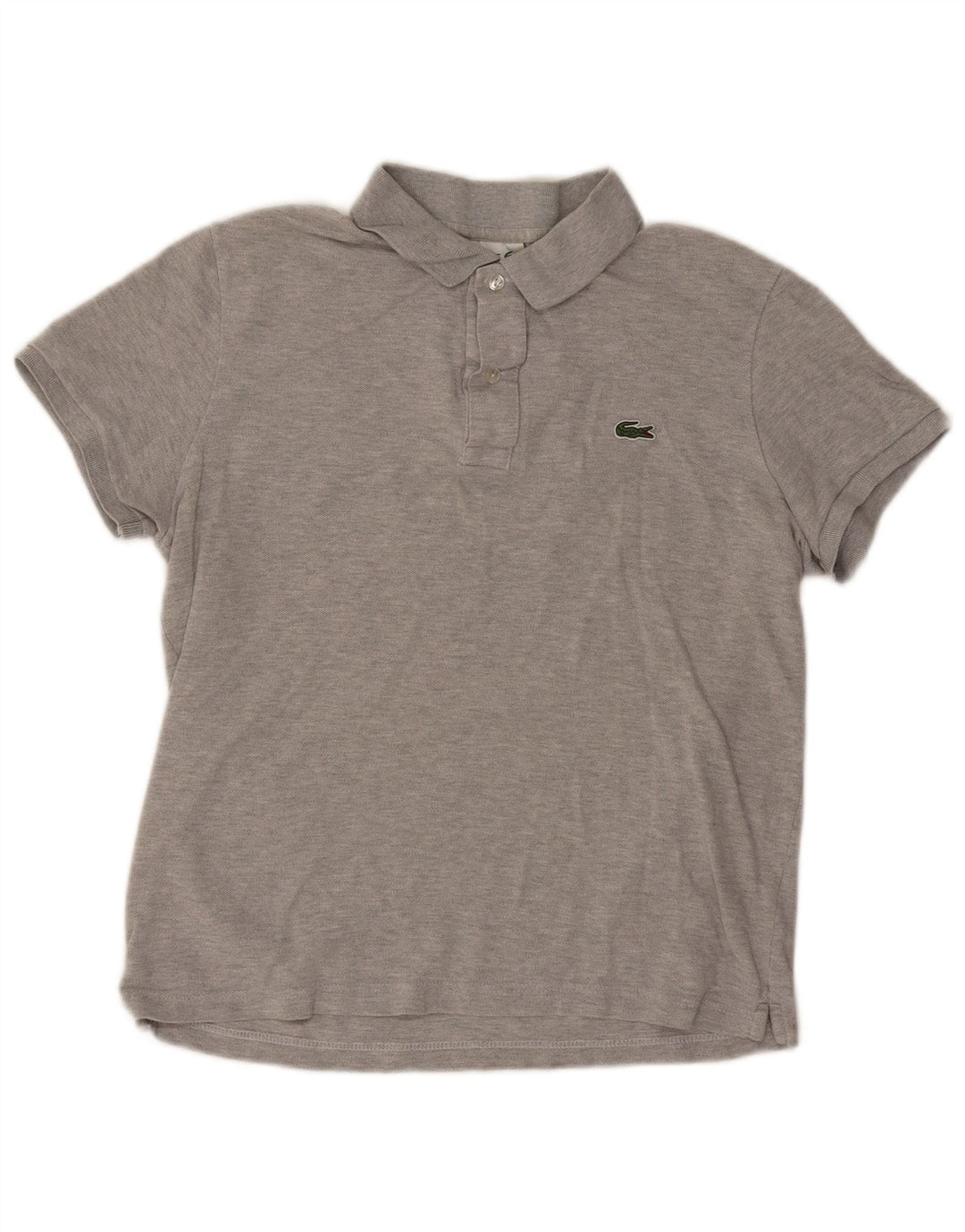 Camisa polo masculina Lacoste Slim Fit tamanho 4 algodão cinza médio