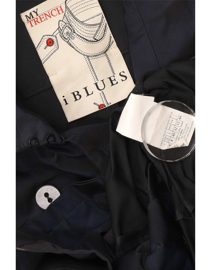 Casaco feminino i Blues curto com peito duplo ervilha Reino Unido 12 médio azul marinho