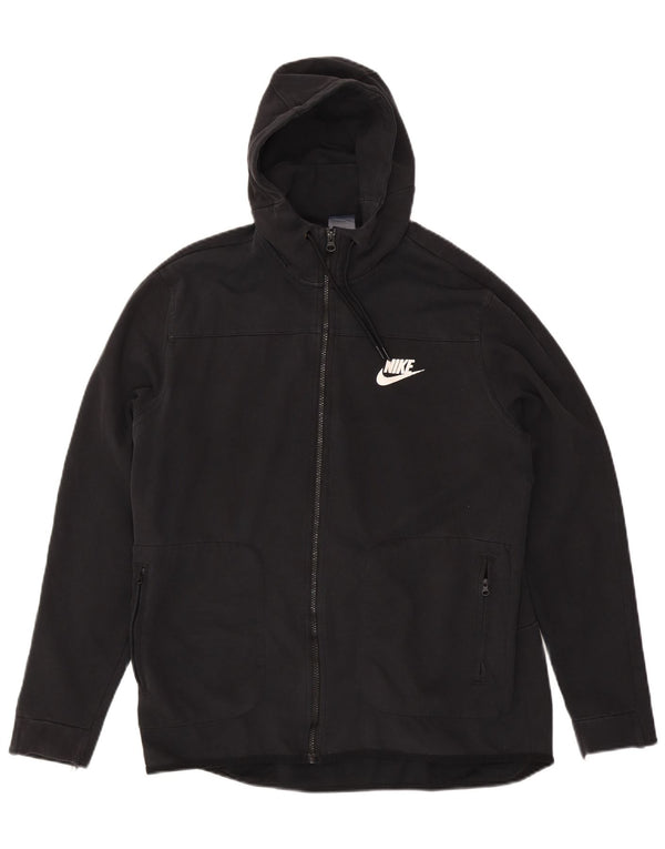 Suéter Nike masculino com capuz e zíper XL preto algodão