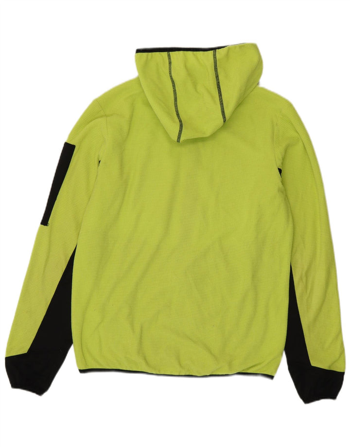 Suéter SLAM masculino com capuz e zíper, pequeno, verde, colorblock, poliéster