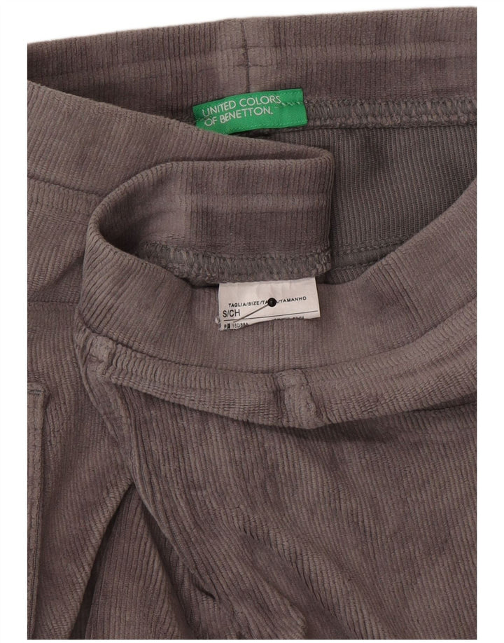 Leggings femininas Benetton UK 10 pequeno algodão cinza