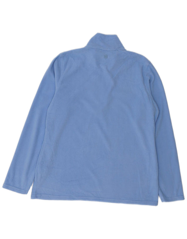 Jumper de lã feminino Mountain Warehouse com zíper e pescoço UK 16 poliéster azul grande