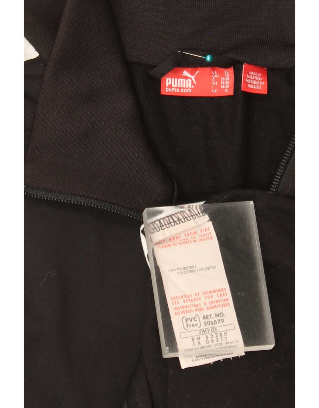 Puma Mens Tracksuit Top Jacket XL Preto Colourblock Poliéster