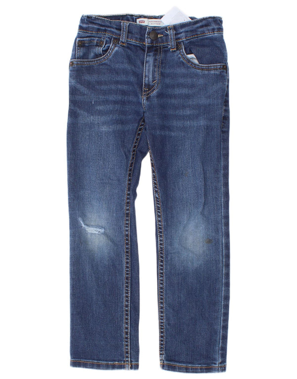 Levi's Boys Straight Jeans 5-6 Anos W22 L20 Azul Algodão