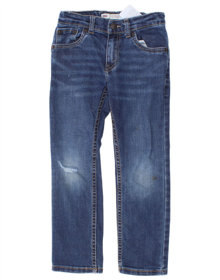 Levi's Boys Straight Jeans 5-6 Anos W22 L20 Azul Algodão