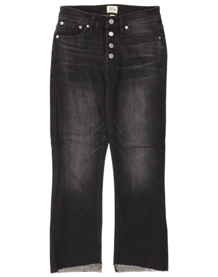 J. CREW Jeans recortados femininos W26 L23 algodão preto