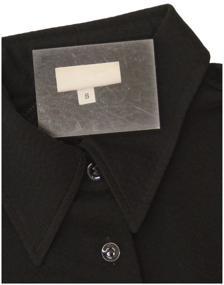 Blusa feminina Stefanel UK 10 pequena preta poliéster