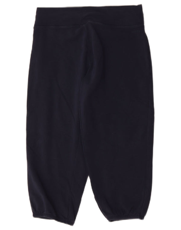 Nike Womens Dri Fit Capri Calças de treino Joggers UK 8 Pequeno Azul Marinho