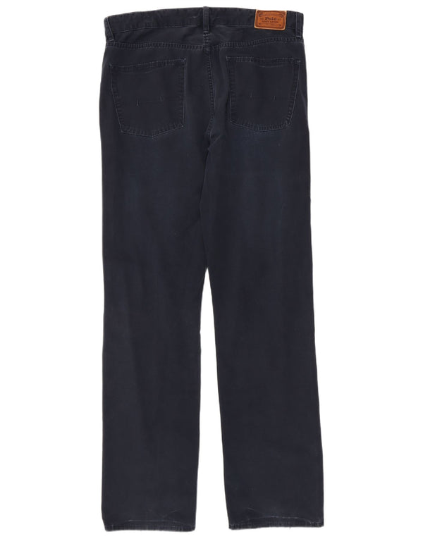 Polo Ralph Lauren Calça masculina reta casual W36 L34 algodão azul marinho