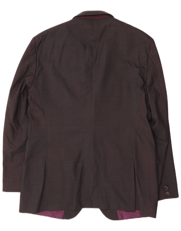 Jaqueta Blazer Masculina Hugo Boss com 2 Botões EU 54 2XL Lã Cinza