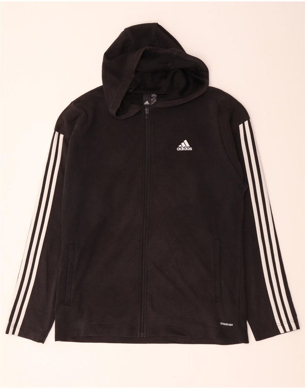 Adidas masculino Aeroready Zip moletom com capuz grande algodão preto