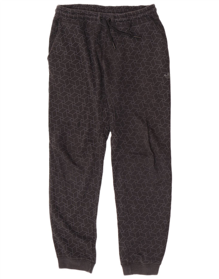 Calça de treino masculina Adidas Joggers cinza médio algodão geométrico