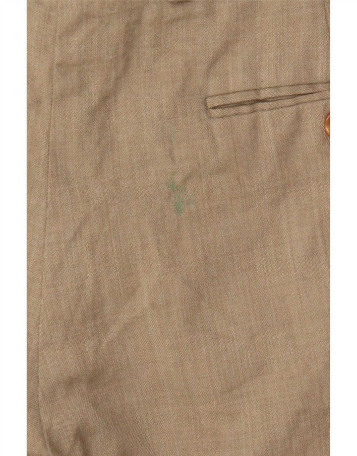 Calça masculina Marks & Spencer St. Michael Crop Pegged Suit W32 L26 bege