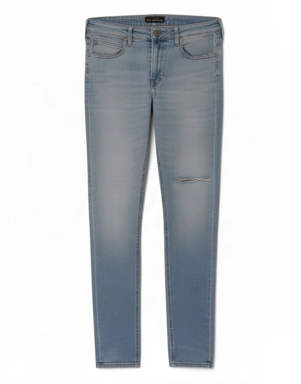 Lee Mens Malone Distressed Jeans Skinny W32 L32 Azul Algodão
