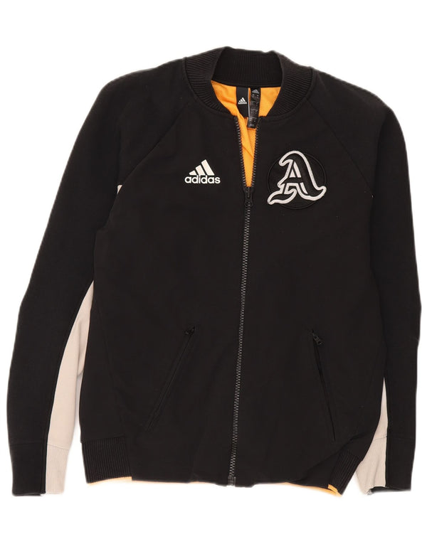ADIDAS Mens Graphic Tracksuit Top Jacket Pequeno Preto Colourblock Nylon