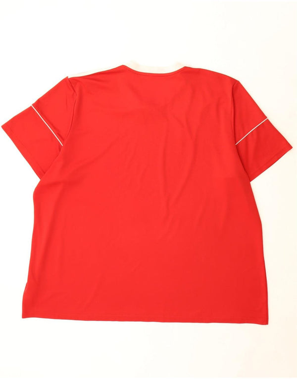 Adidas Mens Aeroready Camiseta Top 3XL Poliéster Vermelho