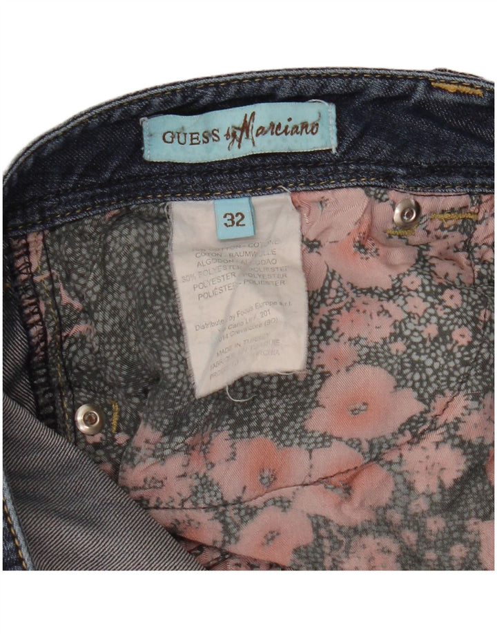 GUESS Womens marciano Slim Jeans W32 L26 Azul Marinho Algodão