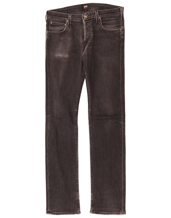 Lee Mens Jeans Slim W31 L34 Algodão Preto