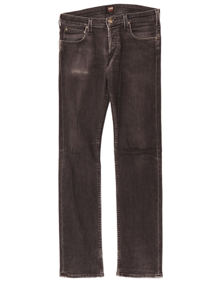 Lee Mens Jeans Slim W31 L34 Algodão Preto