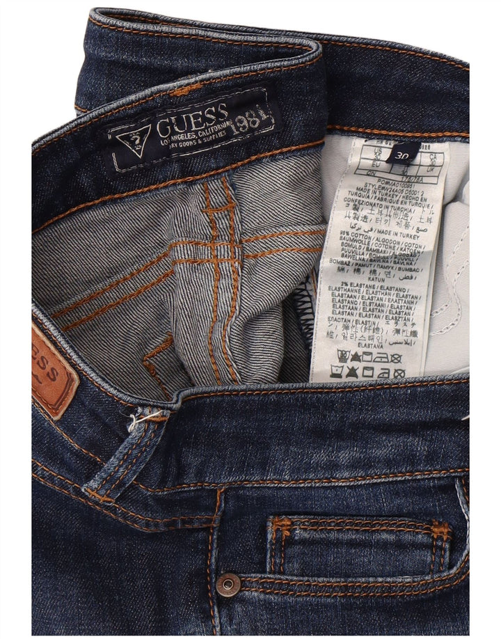 Guess Feminino Starlet Straight Jeans W30 L32 Azul Algodão