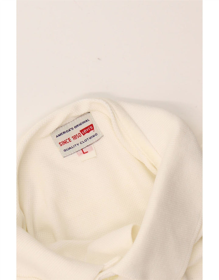 Camisa polo masculina Levi's grande branca