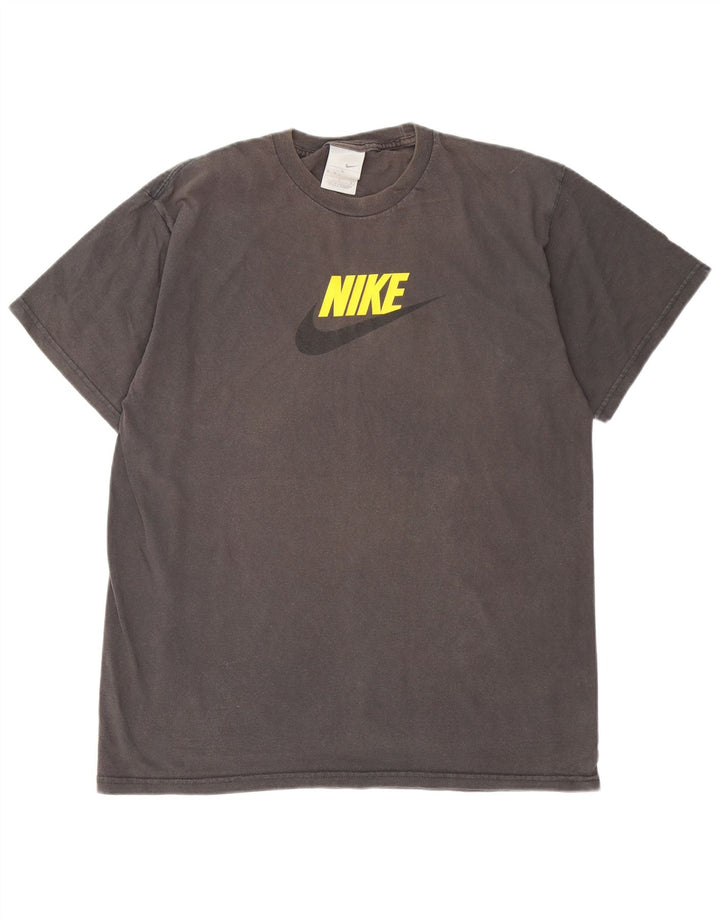 Camiseta gráfica masculina Nike grande algodão cinza