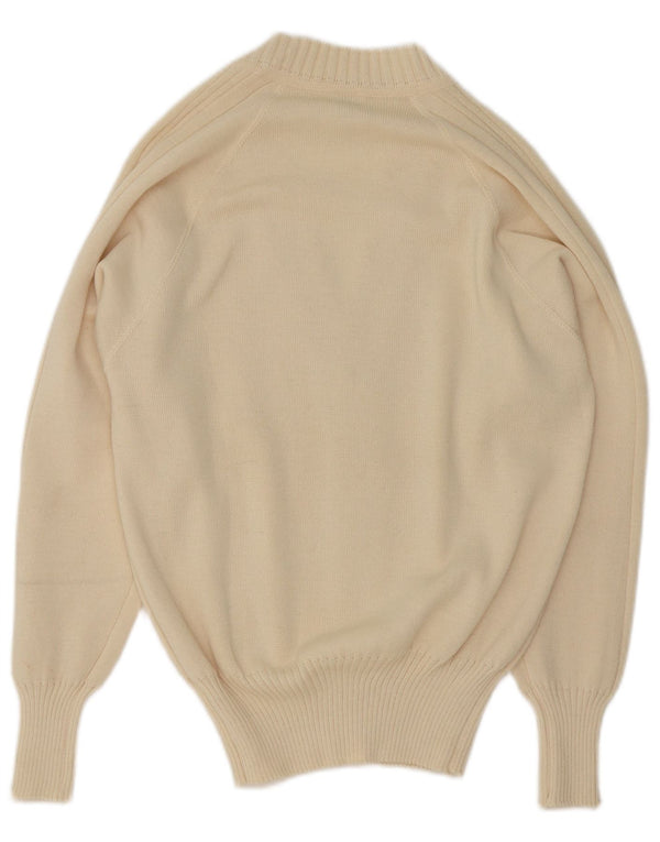 Suéter cardigã feminino Wubken EU 48 2XL branco poliacrílico