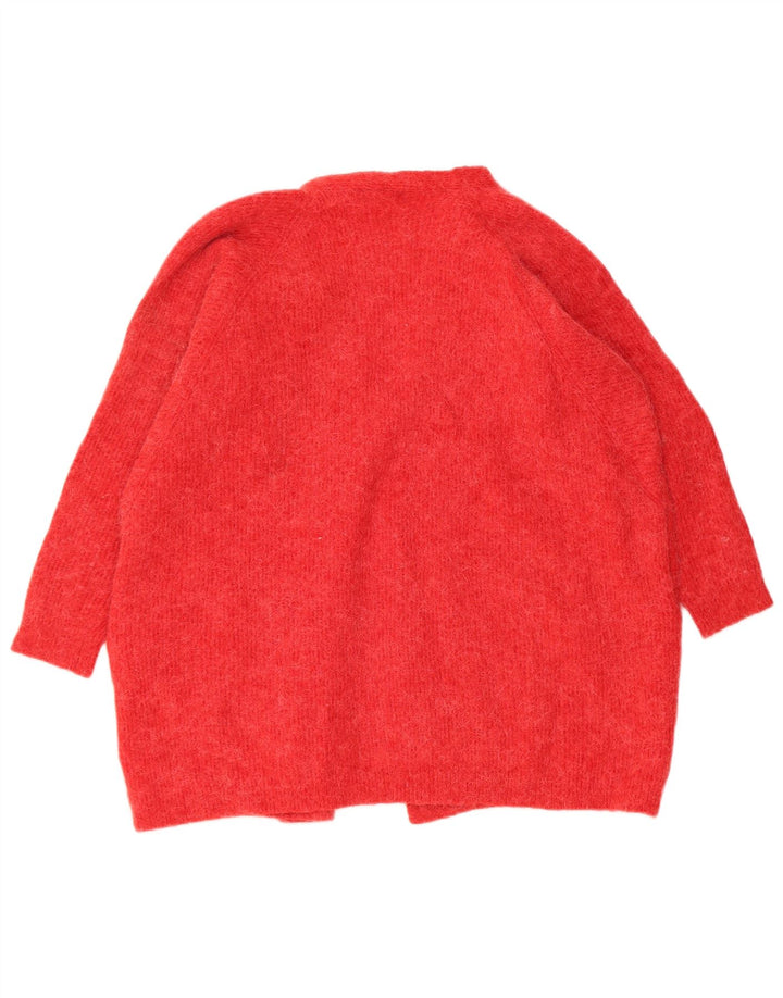 Suéter cardigã feminino aberto grande MINT VELVET Reino Unido 16 grande vermelho