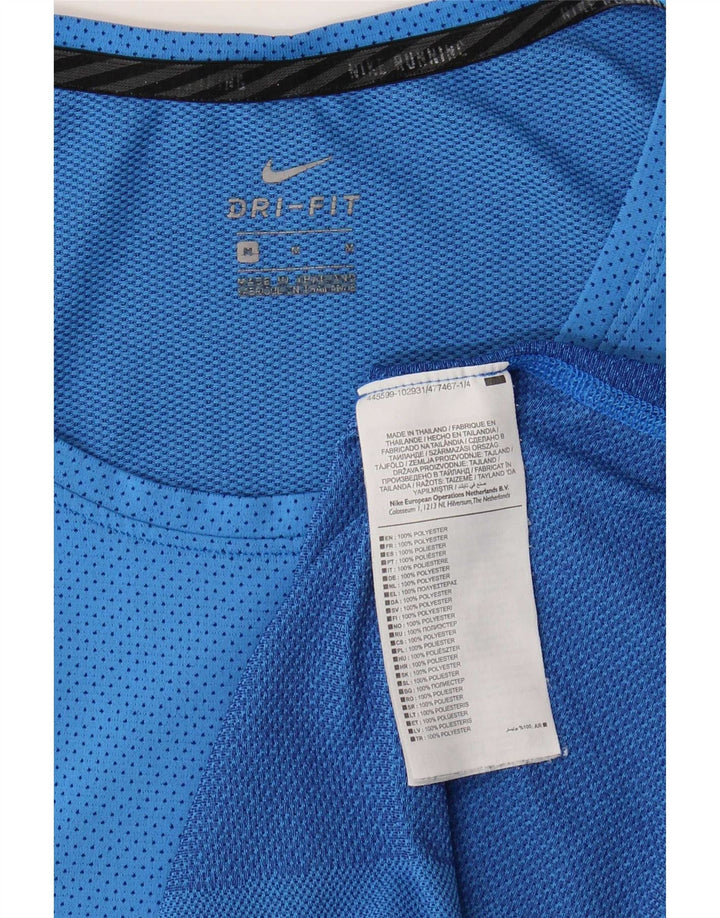 Camiseta feminina Nike Dri Fit Top UK 12 poliéster azul médio