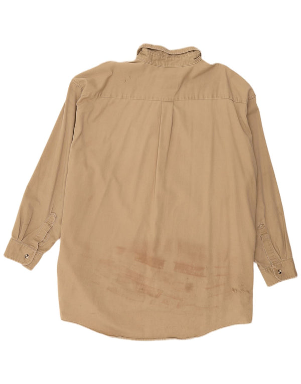 Camisa alta masculina Wrangler 3XL algodão bege