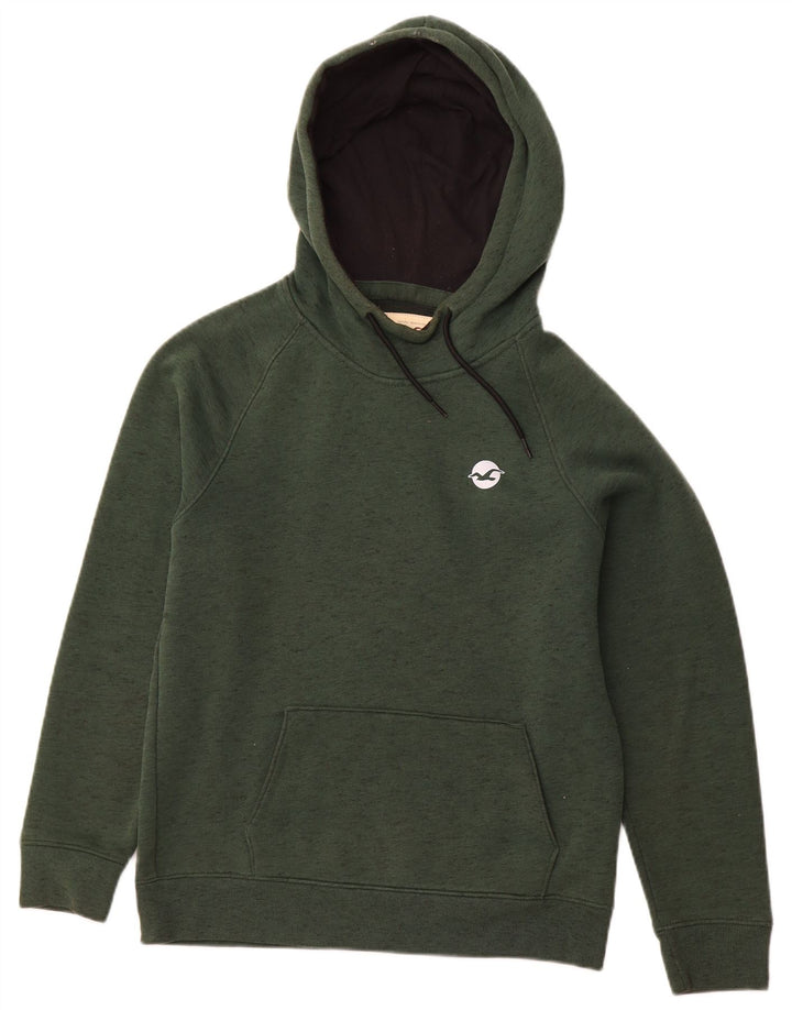 HOLLISTER moletom com capuz masculino pequeno algodão manchado verde