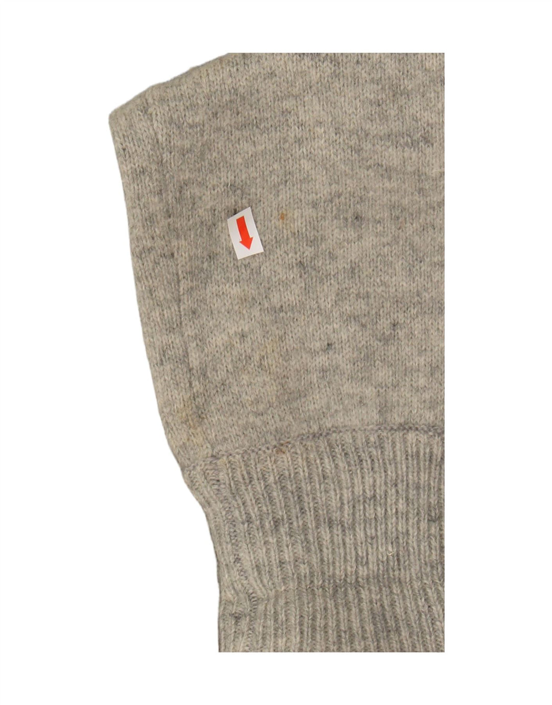 Suéter feminino Woolrich com zíper completo e gráfico UK 10 lã cinza pequena