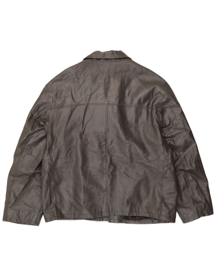 Jaqueta de couro masculina Conbipel IT 52 grande couro cinza