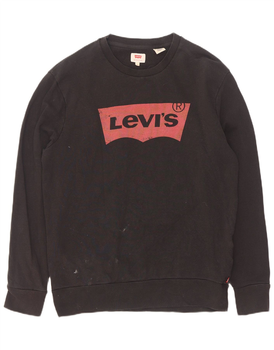 Levi's moletom gráfico masculino jumper médio preto algodão