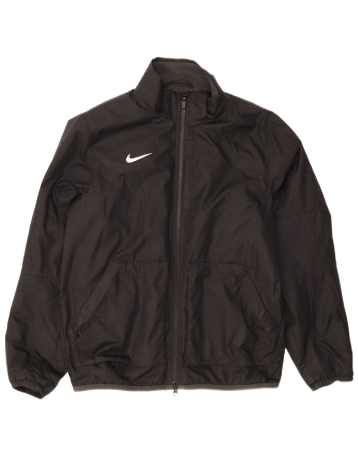 Jaqueta corta-vento Nike Boys 12-13 anos grande poliéster preto