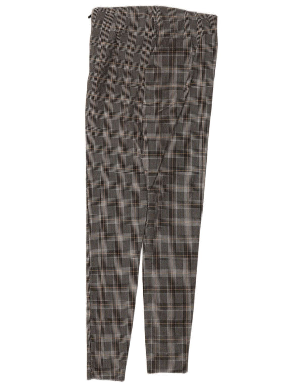 Zara Womens Leggings UK 14 Medium Grey Houndstooth Viscose