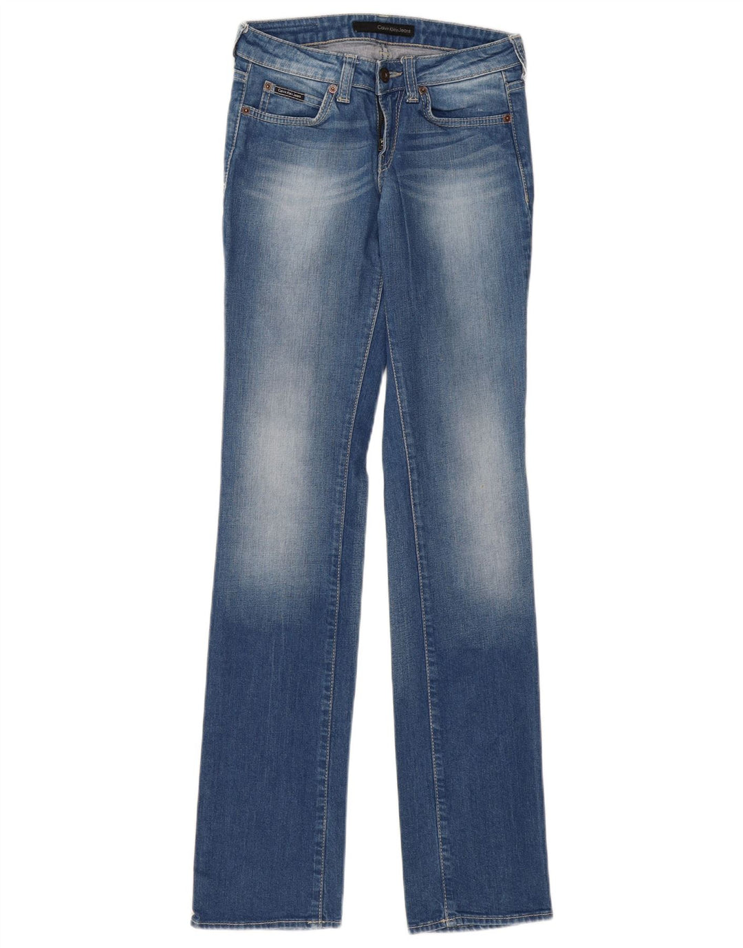 Calça jeans reta feminina CALVIN KLEIN W25 L33 azul