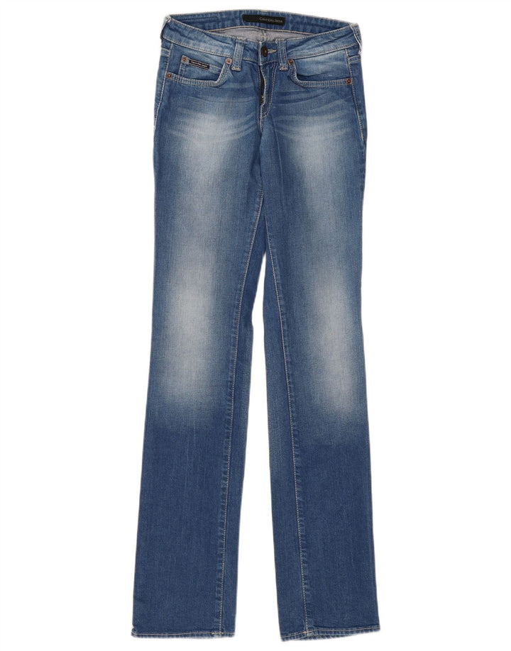 Calça jeans reta feminina CALVIN KLEIN W25 L33 azul