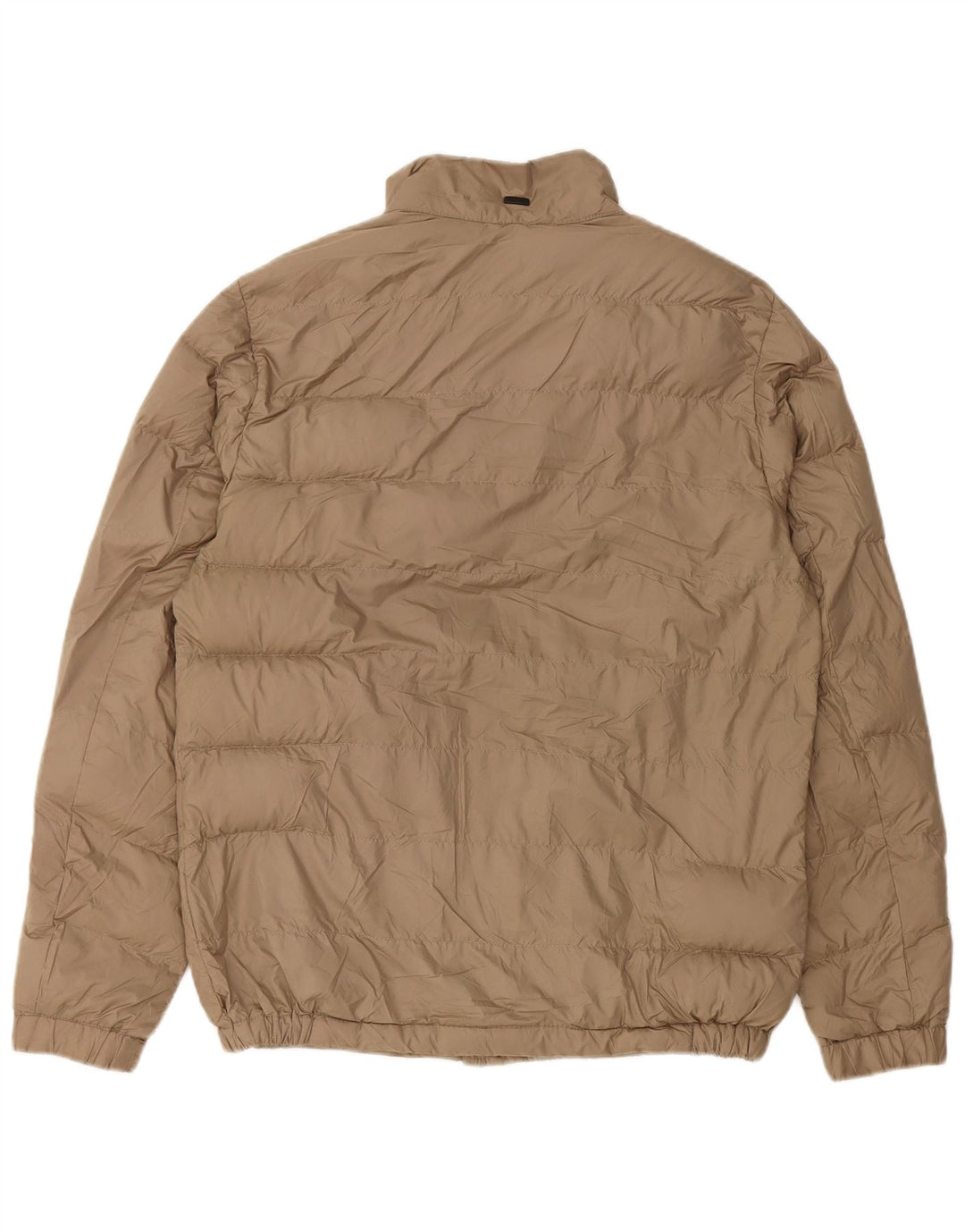 Jaqueta acolchoada masculina Massimo Dutti UK 36 poliéster bege pequeno