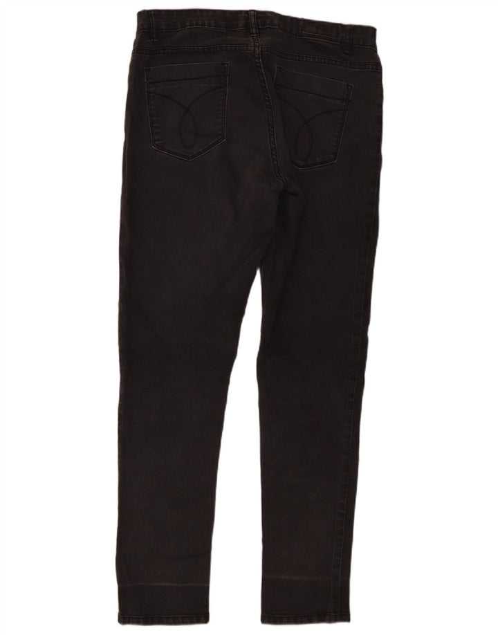 Calça legging feminina Calvin Klein US 14 grande W32 L30 algodão cinza