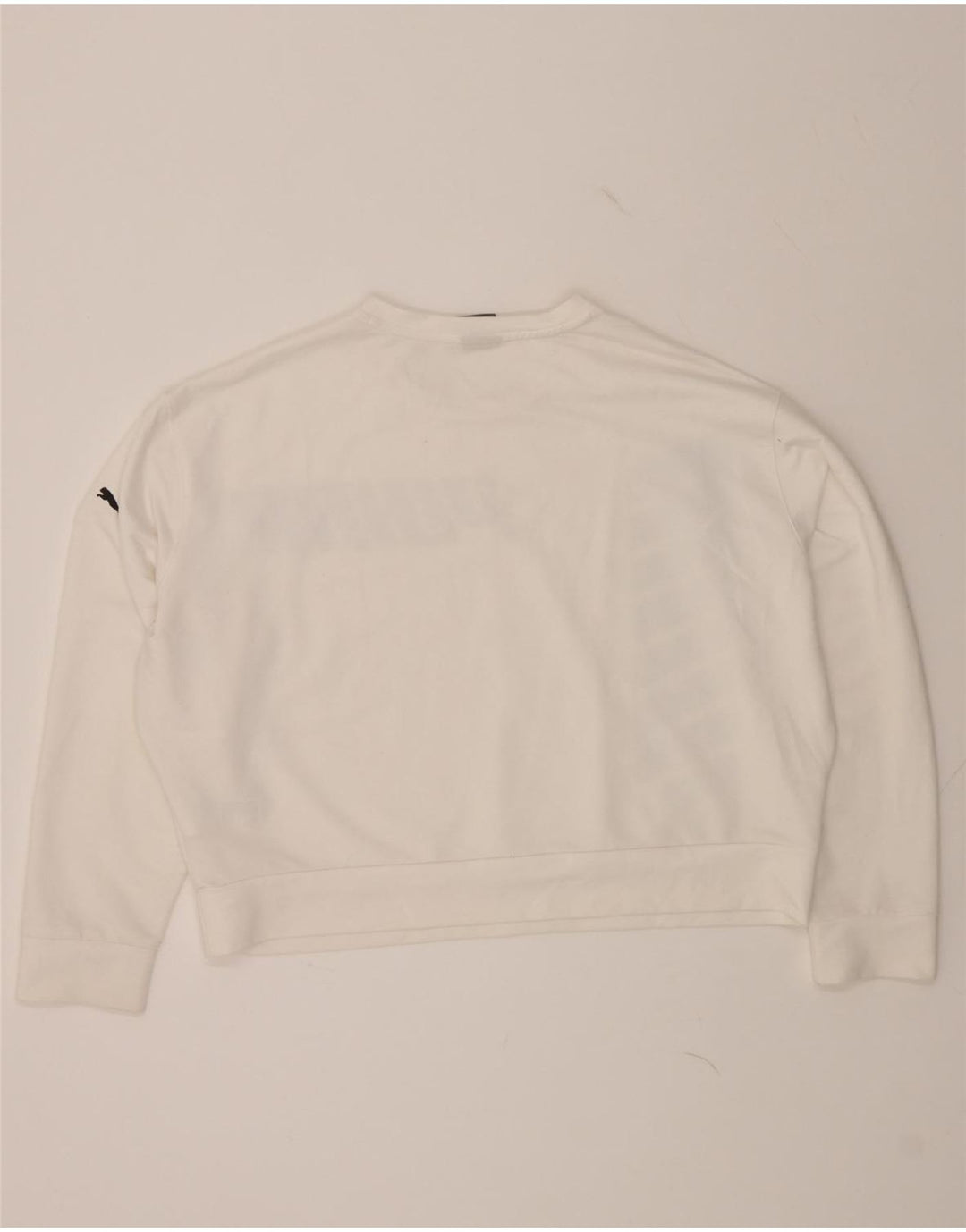 PUMA Womens Graphic Oversized Sweatshirt Jumper UK 16 Large White Vintage Puma and Second-Hand Puma from Messina Hembry 