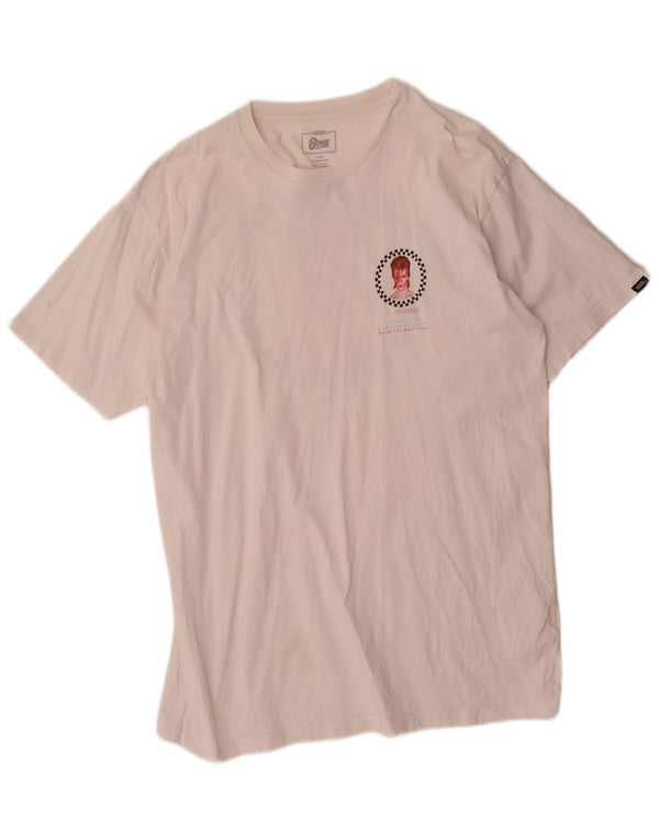 Camiseta Vans Masculina Classic Fit Graphic Top Grande Algodão Branco