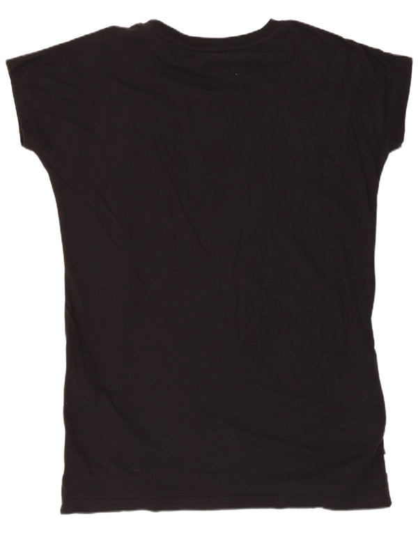 Camiseta feminina Reebok Oversized Graphic Top UK 12/14 Médio Preto